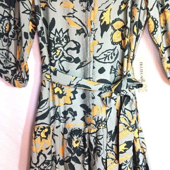 NWT Figueroa & Flower Tiered Peasant Boho Maxi Dress w Sash Size XL - Picture 4 of 11